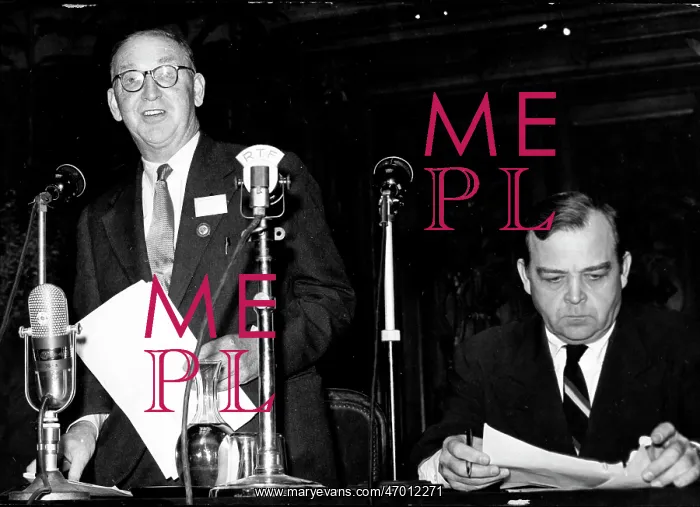 : Physicist John Cockcroft at a press conference : Physicist John Cockcroft at a press conference