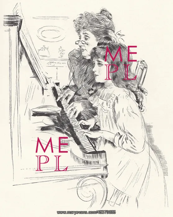: Piano Lesson by Paul Helleu : Piano Lesson by Paul Helleu