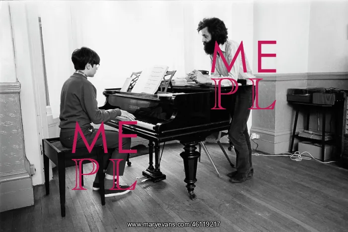 : Piano lesson with tutor and student : Piano lesson with tutor and student