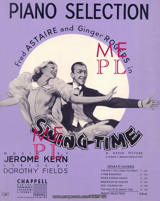 : Piano Selection Swing Time - Music Sheet Cover : Piano Selection Swing Time - Music Sheet Cover