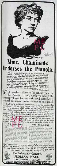 : Pianola advert : Pianola advert