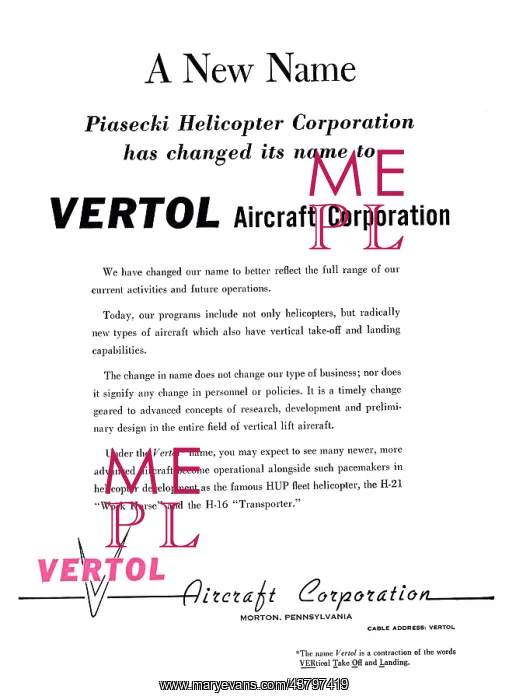 : Piasecki - Vertol 1956 : Piasecki - Vertol 1956