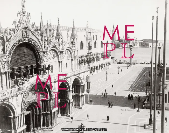 : Piazetta and the facade of St. Mark's Cathedral, Venice : Piazetta and the facade of St. Mark's Cathedral, Venice
