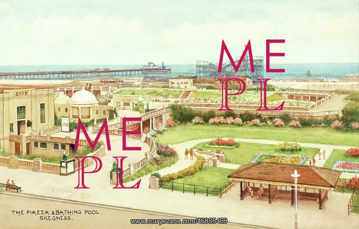 : Piazza and Bathing Pool, Skegness, Lincolnshire : Piazza and Bathing Pool, Skegness, Lincolnshire