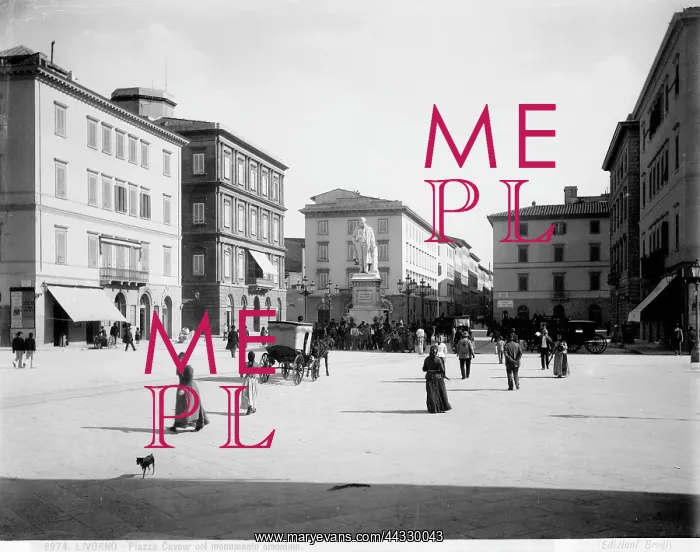 : Italy. Piazza Cavour (Cavour Square) in Leghorn : Italy. Piazza Cavour (Cavour Square) in Leghorn