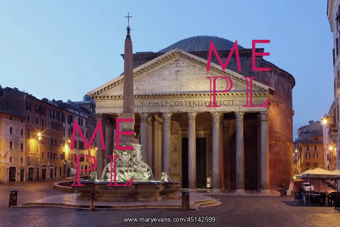 : Piazza della Rotonda at dawn showing the Rameses : Piazza della Rotonda at dawn showing the Rameses