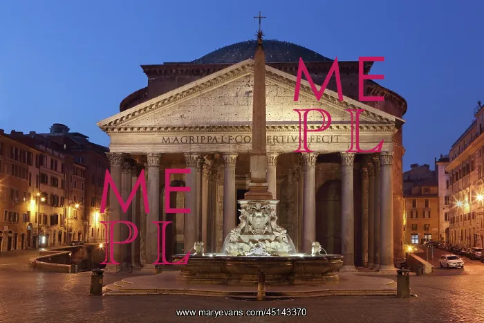 : Piazza della Rotonda at dawn showing the Rameses : Piazza della Rotonda at dawn showing the Rameses