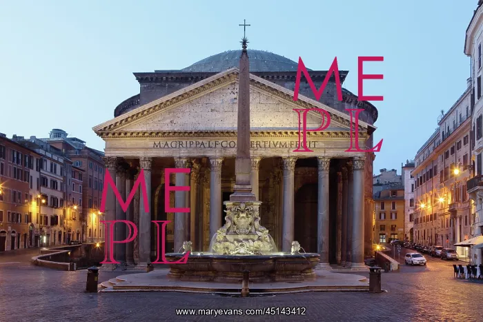 : Piazza della Rotonda at dawn showing the Rameses : Piazza della Rotonda at dawn showing the Rameses