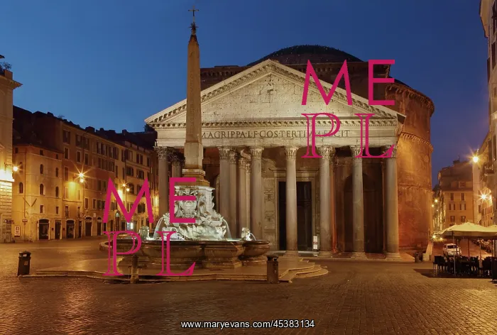 : Piazza della Rotonda at dawn showing the Rameses : Piazza della Rotonda at dawn showing the Rameses