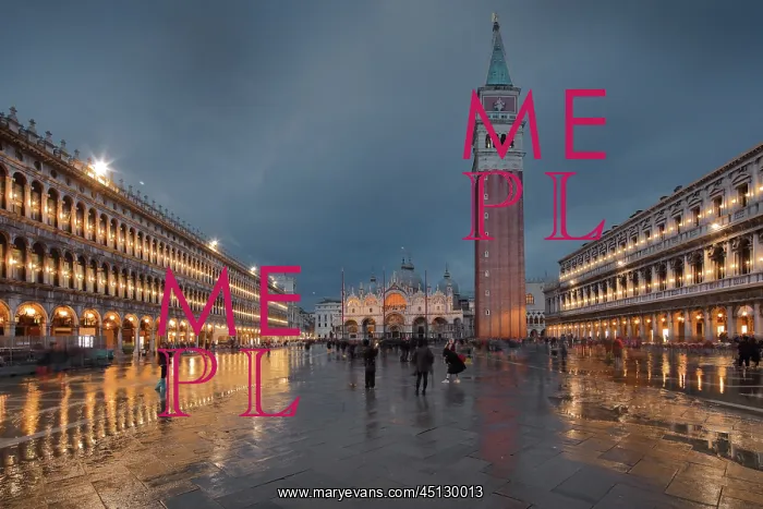 : Piazza San Marco, evening, Venice, Italy : Piazza San Marco, evening, Venice, Italy