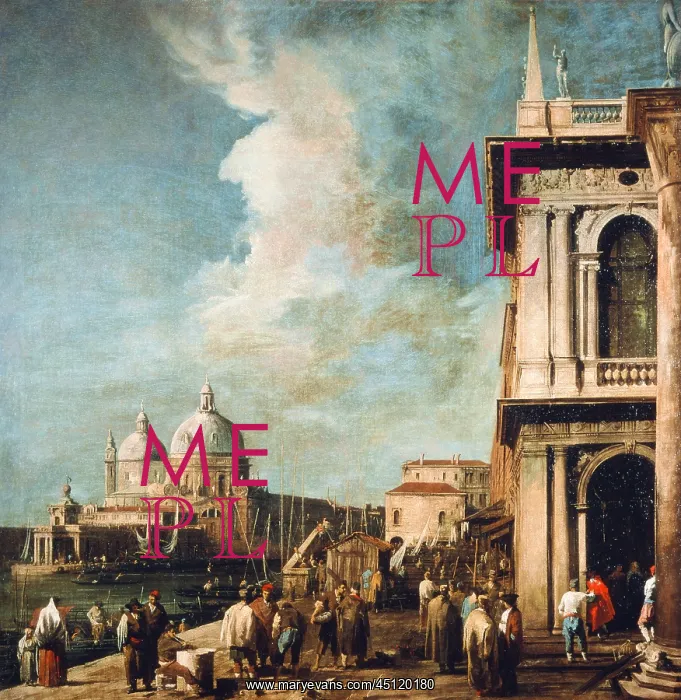 : Piazzetta looking towards the Salute, by Canaletto : Piazzetta looking towards the Salute, by Canaletto