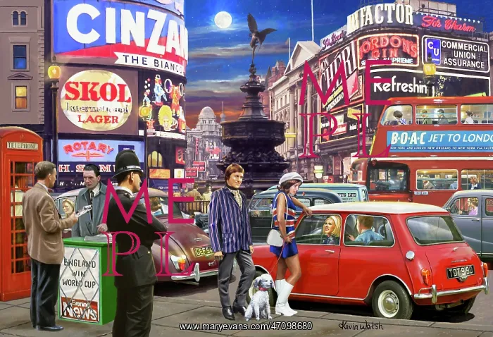 : Piccadilly Circus, London, in 1966 : Piccadilly Circus, London, in 1966