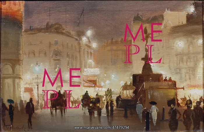 : Piccadilly Circus at Night ' Eros on the right : Piccadilly Circus at Night ' Eros on the right
