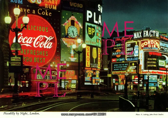 : Piccadilly Circus by night, London : Piccadilly Circus by night, London