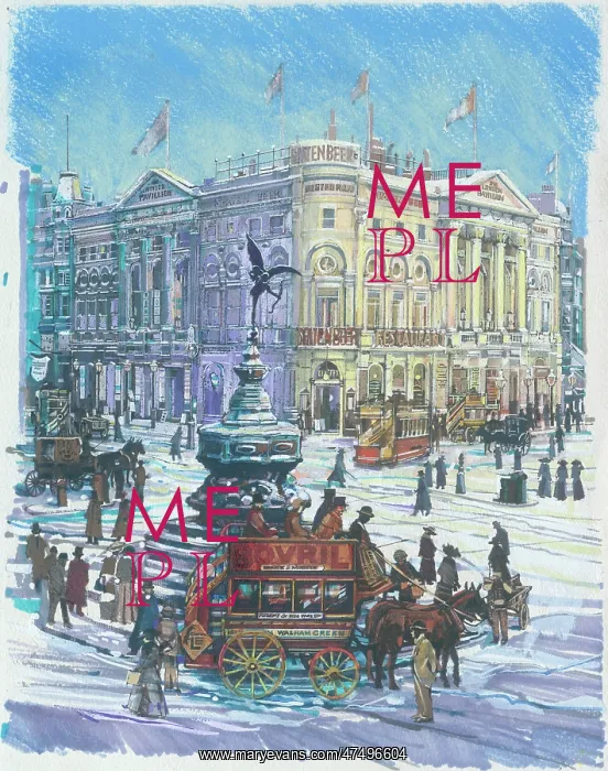 : Piccadilly Circus in the snow : Piccadilly Circus in the snow