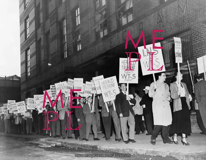 : Picket line of the Newspaper Guild of New York : Picket line of the Newspaper Guild of New York