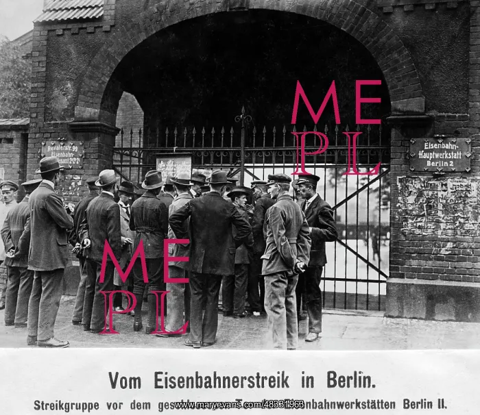 : Pickets in front of the gate of the railway : Pickets in front of the gate of the railway