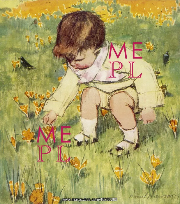 : Picking Crocii by Muriel Dawson : Picking Crocii by Muriel Dawson