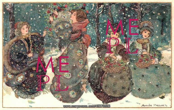: Picking holly at Christmas : Picking holly at Christmas