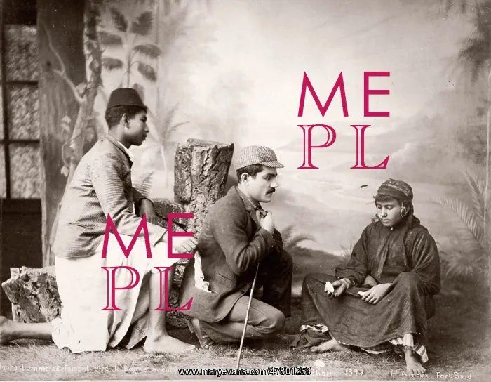 : Pickpocket stealing a handkerchief, studio tableau, Egypt : Pickpocket stealing a handkerchief, studio tableau, Egypt