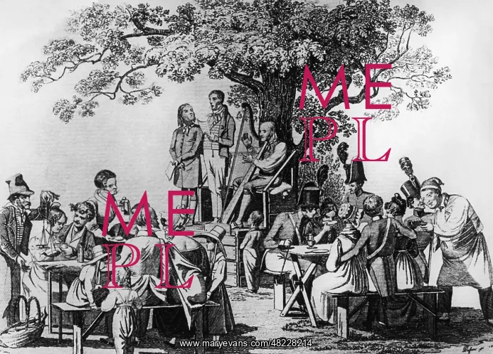 : Picnic area in Vienna around 1820 : Picnic area in Vienna around 1820