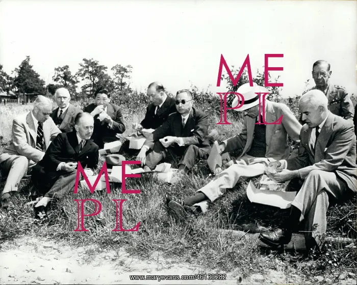 : Picnickers from Dumbarton Oaks after security conference : Picnickers from Dumbarton Oaks after security conference