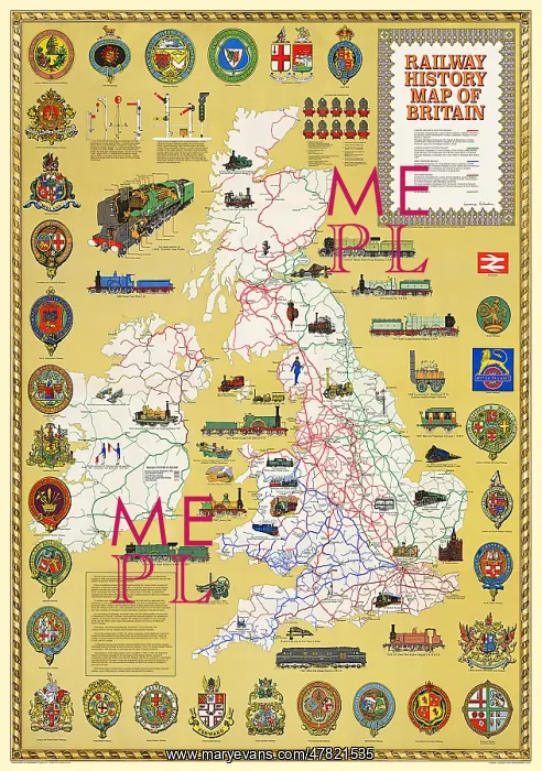 : Pictorial History Railway Map of Britain : Pictorial History Railway Map of Britain