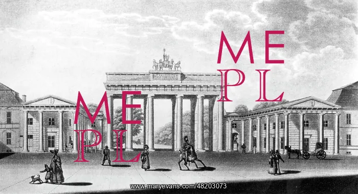 : Picture of Brandenburg Gate in Berlin, 1830 : Picture of Brandenburg Gate in Berlin, 1830