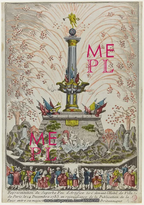 : Picture of the magnificent fireworks... 14th December 1783 : Picture of the magnificent fireworks... 14th December 1783