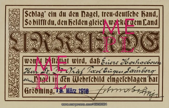 : Picture postcard. First World War : Picture postcard. First World War