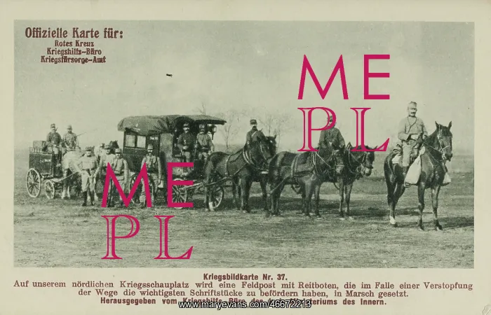  : Picture postcard. First World War