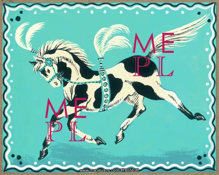  : Piebald Circus Horse ? trotting