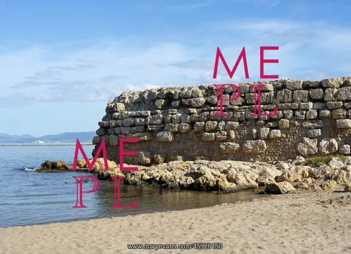 : Pier, Empuries, Catalonia, Spain : Pier, Empuries, Catalonia, Spain