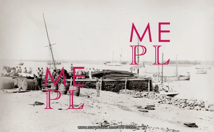 : Pier and ship being unloaded, Cossack, Western Australia : Pier and ship being unloaded, Cossack, Western Australia