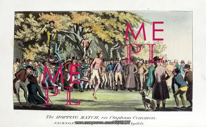 : Pierce Egan's Anecdotes: hopping race Clapham : Pierce Egan's Anecdotes: hopping race Clapham