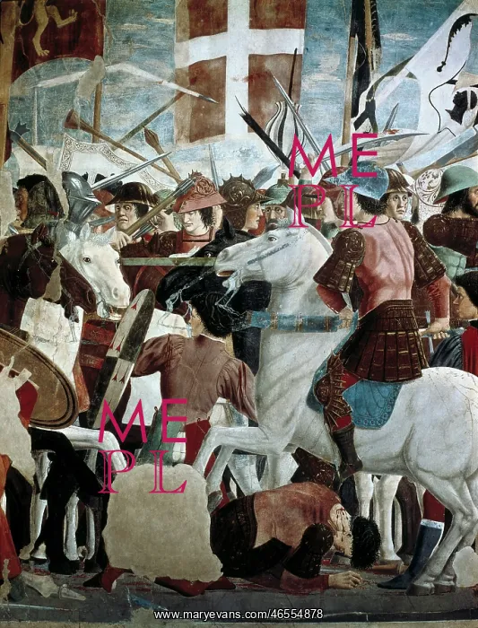 : PIERO DELLA FRANCESCA (1416-1492). Battle between : PIERO DELLA FRANCESCA (1416-1492). Battle between
