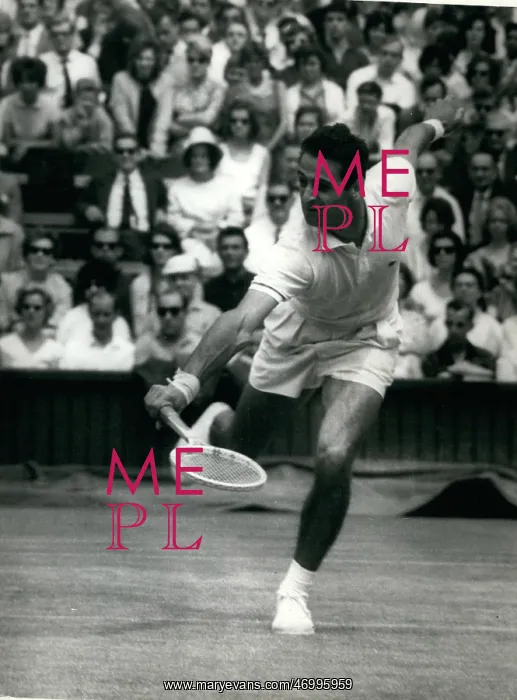: Pierre Darmon in tennis match at Wimbledon : Pierre Darmon in tennis match at Wimbledon