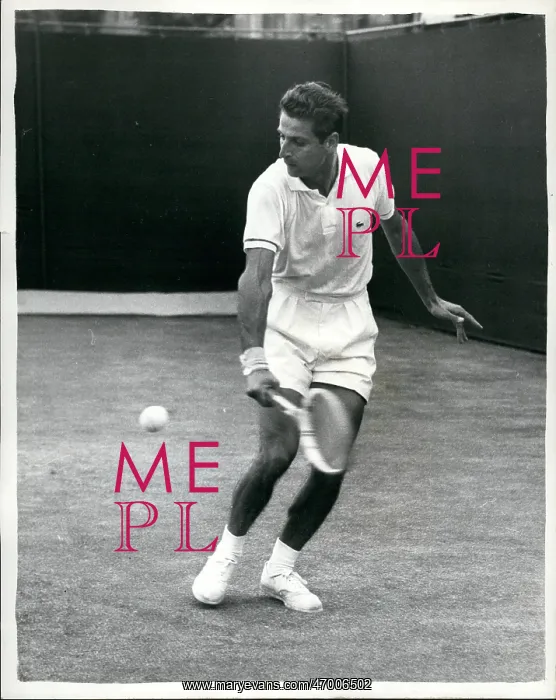 : Pierre Darmon in tennis match at Wimbledon : Pierre Darmon in tennis match at Wimbledon