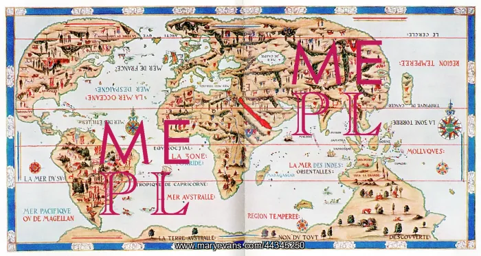  : Pierre Descelliers (Repro of 1500 World Map)