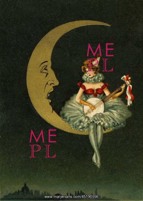  : Pierrette sitting on the moon