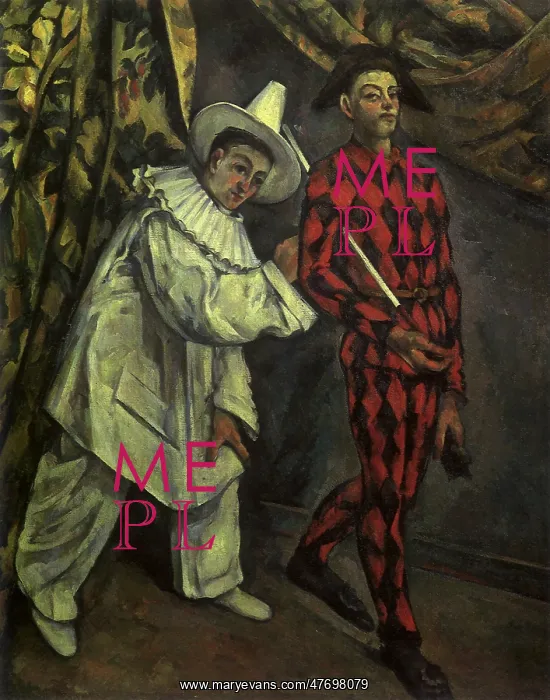  : Pierrot and Harlequin, by Paul Cezanne