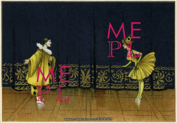 : Pierrot & pierette in yellow : Pierrot & pierette in yellow
