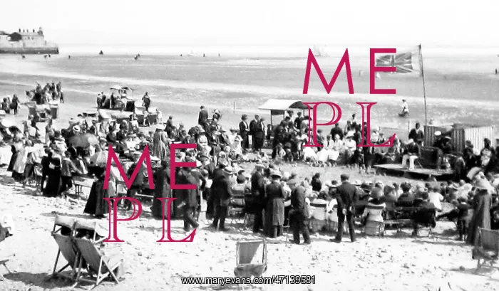  : Pierrots on the beach in Morecambe