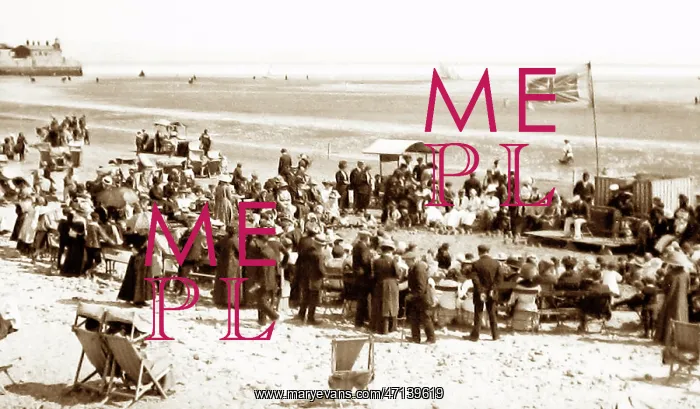  : Pierrots on the beach in Morecambe