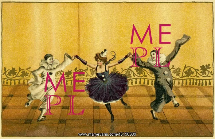  : Two pierrots and a pierrette