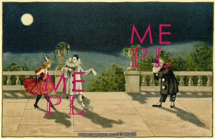  : Two pierrots and a pierrette