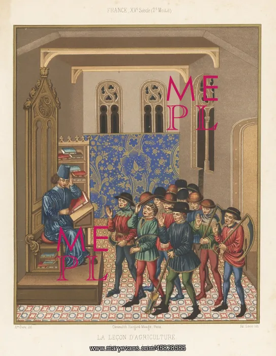 : Pietro de Crescenzi lecturing on agriculture : Pietro de Crescenzi lecturing on agriculture