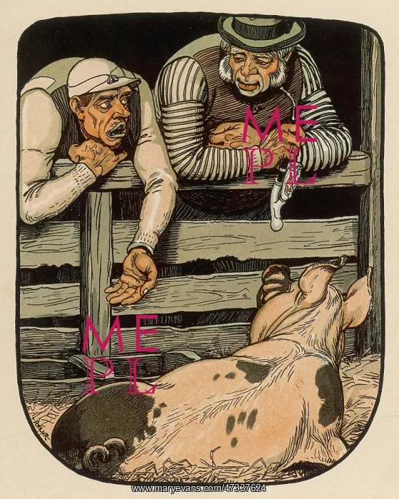: PIG & TWO ADMIRERS 1912 : PIG & TWO ADMIRERS 1912