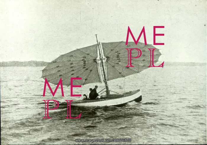 : Pilcher boat with umbrella sail : Pilcher boat with umbrella sail