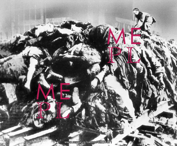 : A pile of bodies before cremation in Dresden, 1945 : A pile of bodies before cremation in Dresden, 1945